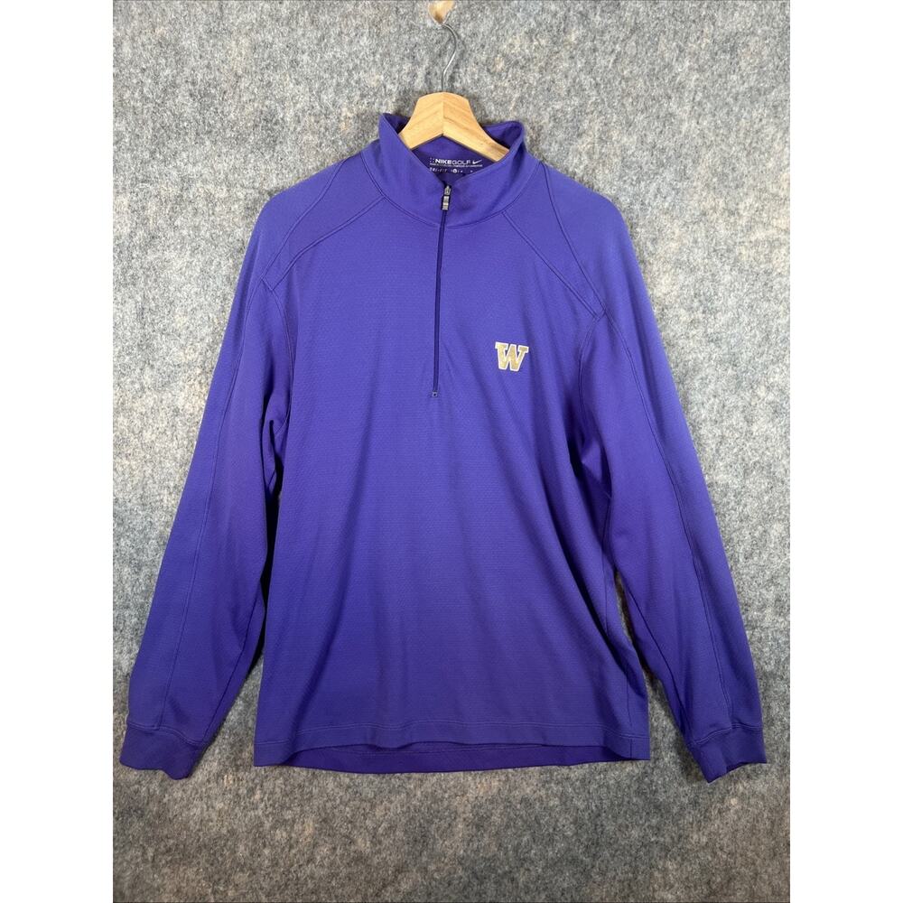 Nike Golf Washington Huskies Purple Long Sleeve Quarter Zip Pullover Mens Medium
